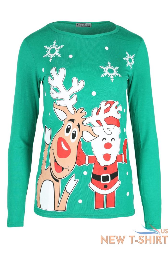 kids santa face print rudolph reindeer christmas sweatshirt retro funny t shirt 3.jpg
