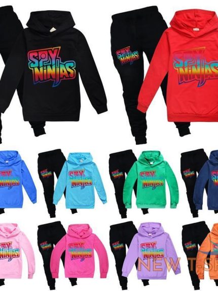 kids spy ninja cwc inspired casual tracksuit sets hoodie tops pants suit 2 14y 0.jpg