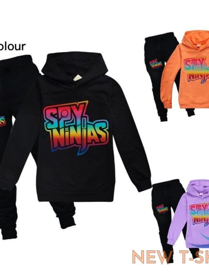 kids spy ninja cwc inspired casual tracksuit sets hoodie tops pants suit 2 14y 1.jpg