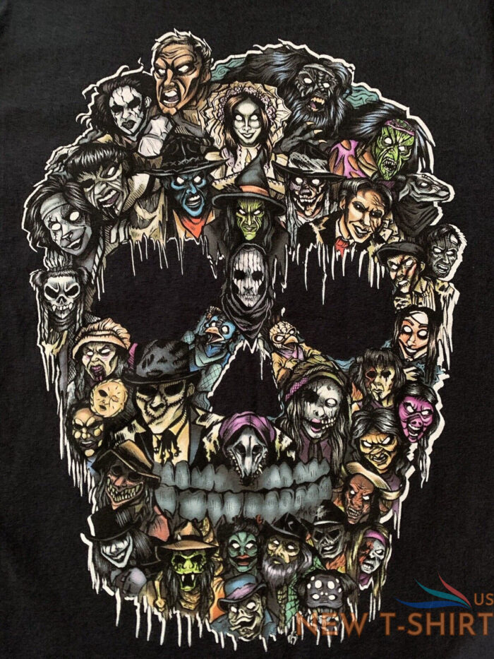 knott s scary farm monsters t shirt black large colorful skull halloween monster 0.jpg