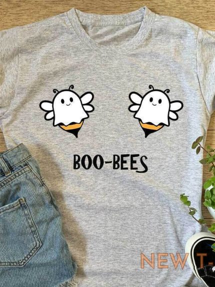 ladies boo bees t shirt funny halloween costume outfit womens ghost boobs top 0.jpg