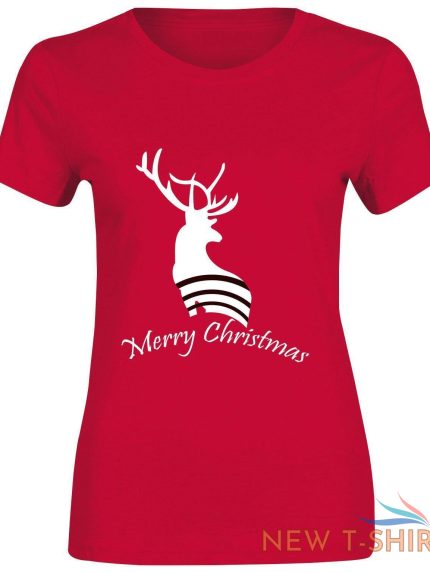 ladies merry christmas reindeer printed t shirt girls short sleeve top tees 0.jpg