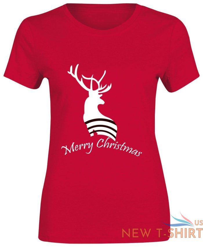 ladies merry christmas reindeer printed t shirt girls short sleeve top tees 0.jpg