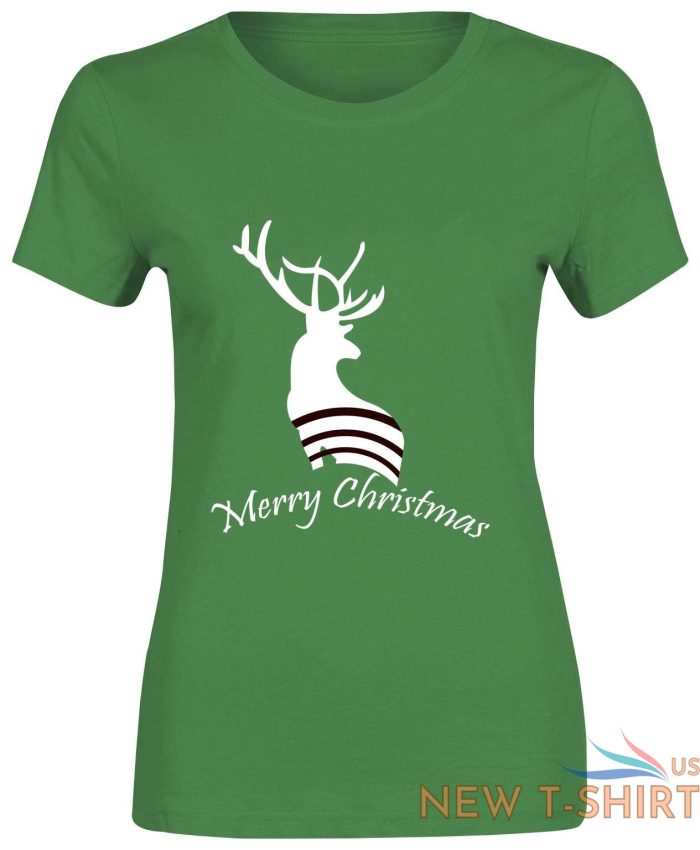 ladies merry christmas reindeer printed t shirt girls short sleeve top tees 1.jpg