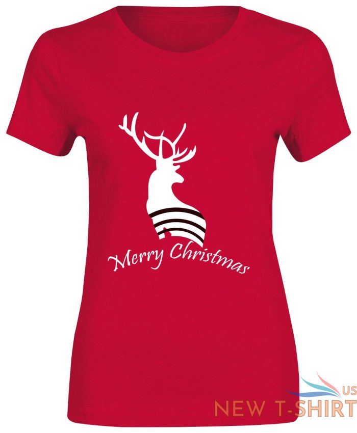 ladies merry christmas reindeer printed t shirt girls short sleeve top tees 2.jpg