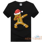 ladies xmas christmas gingerbread man funny printed t shirt round neck tees 2.jpg