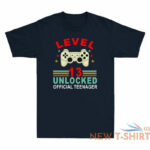 level 13 unlocked teenager 13th birthday gift vintage mens cotton t shirt tee 3.jpg