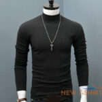 men long sleeve t shirt soft slim turtle neck warm tops tee pullover clothing 5.jpg