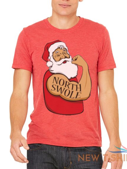 men s north swole santa tri blend red t shirt c1 xmas funny christmas snow sale 0.jpg