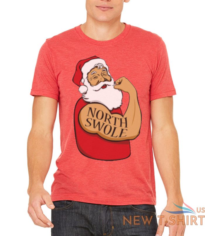 men s north swole santa tri blend red t shirt c1 xmas funny christmas snow sale 0.jpg