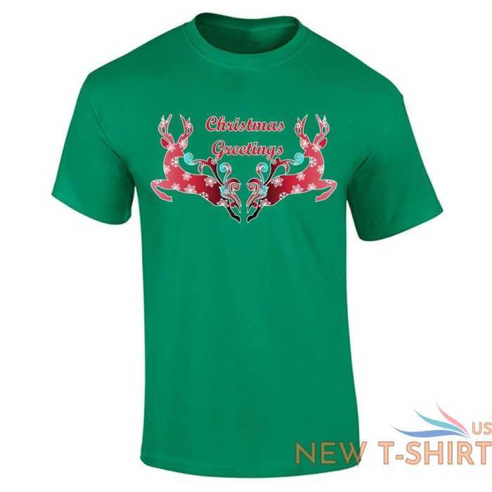 mens boys christmas greetings print t shirt reindeer party gift tees 2.jpg