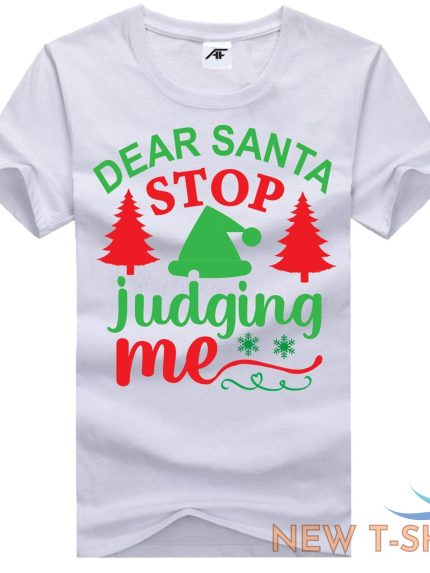 mens boys dear santa stop judging me printed t shirt short sleeve xmas top tees 0.jpg