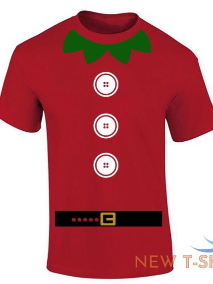 mens boys elf style christmas print t shirt xmas short sleeve top cotton tee 0.jpg