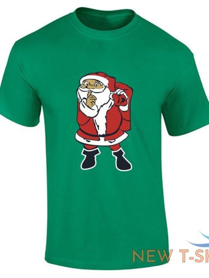 mens boys printed santa claus shshsh print crew neck xmas novelty t shirt 0.jpg