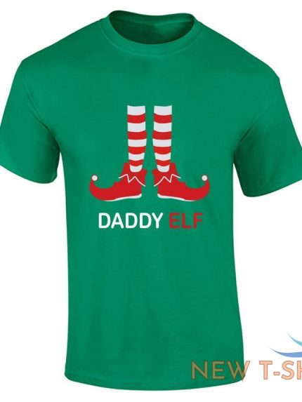mens boys printed t shirt christmas daddy elf printed short sleeve top tees 0.jpg