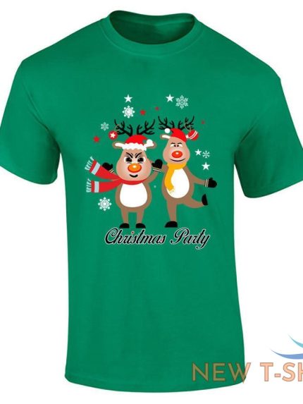 mens boys printed t shirt reindeer dance xmas party print t shirt 0.jpg