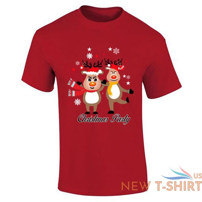 mens boys printed t shirt reindeer dance xmas party print t shirt 2.jpg