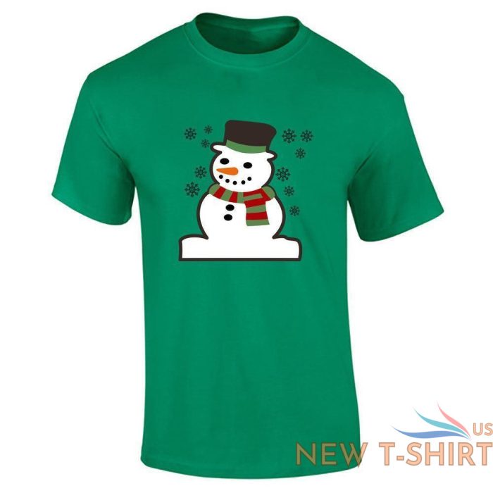 mens boys printed t shirt snowman print christmas crew neck gift t shirt 0.jpg