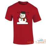 mens boys printed t shirt snowman print christmas crew neck gift t shirt 2.jpg