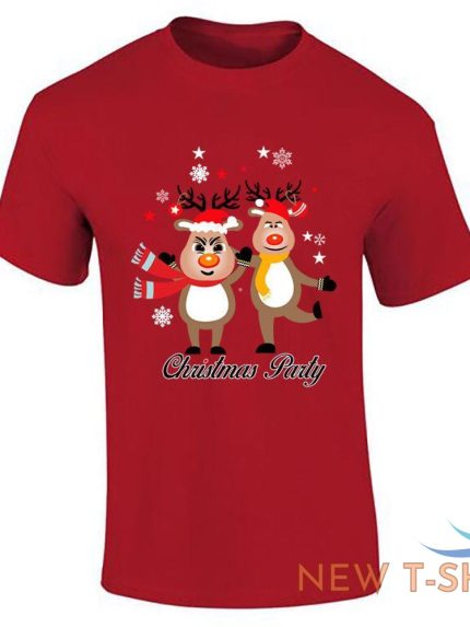 mens boys reindeer dance xmas party print t shirt cotton tee short sleeve top 0.jpg