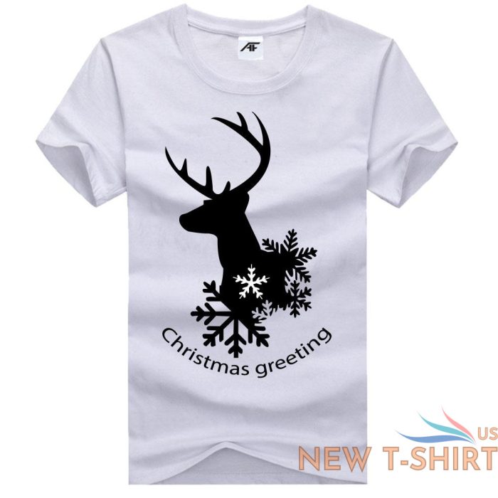 mens boys snowflakes christmas print t shirt short sleeve xmas party top tees 2.jpg