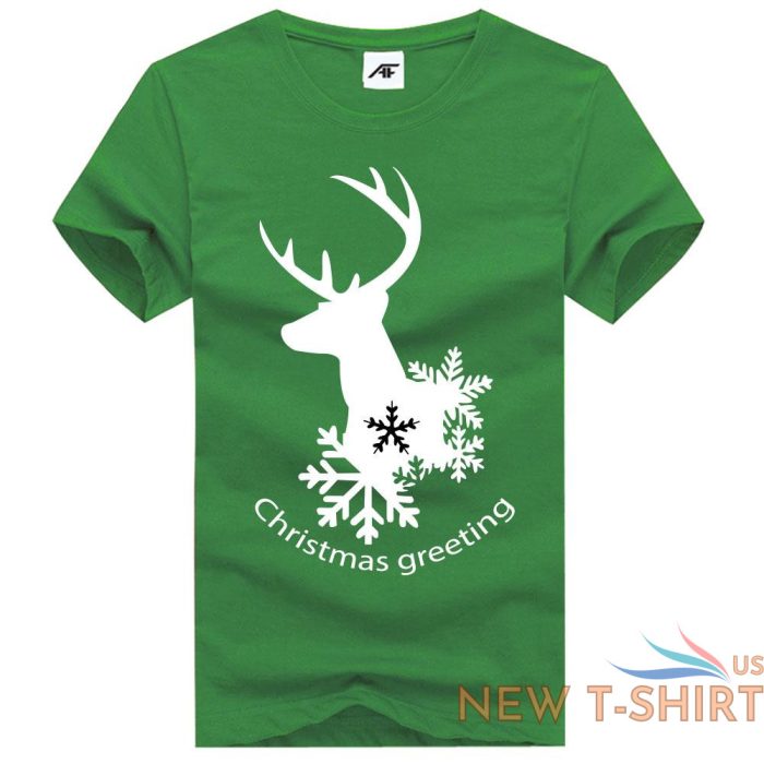 mens boys snowflakes christmas print t shirt short sleeve xmas party top tees 3.jpg