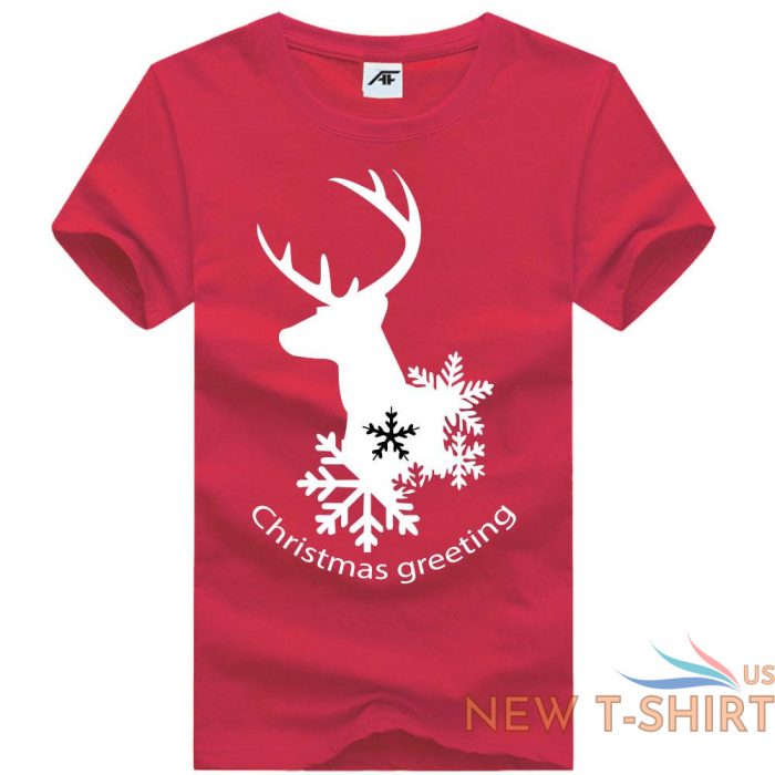 mens boys snowflakes christmas print t shirt short sleeve xmas party top tees 4.jpg