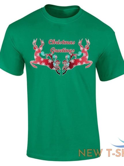 mens christmas greetings print t shirt reindeer boys xmas party top tees 0.jpg