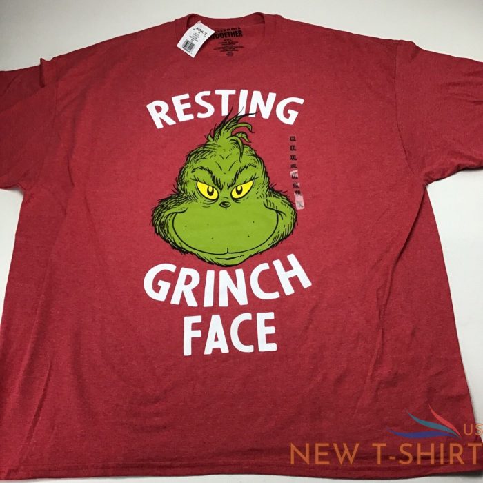 mens christmas t shirt size 2xl resting grinch face celebrate together new 4.jpg