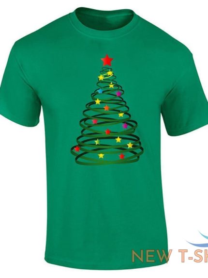 mens christmas tree stars print boys crew neck novelty gift top tees 0.jpg