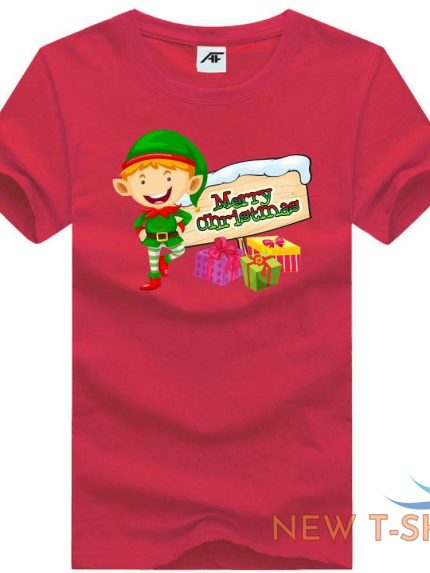 mens elf merry christmas print t shirt boys childrens short sleeve xmas shirt 0.jpg