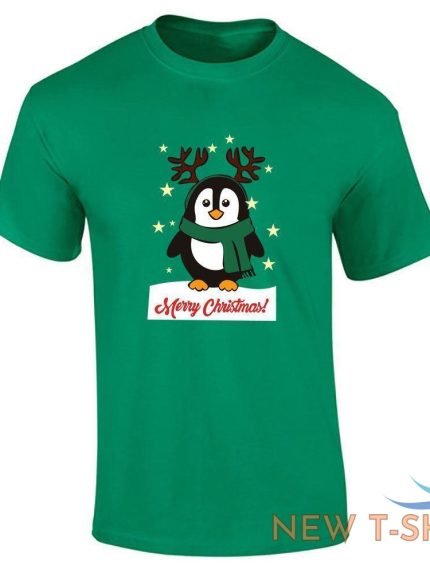 mens merry christmas printed t shirt penguin cotton xmas party top tees 0.jpg