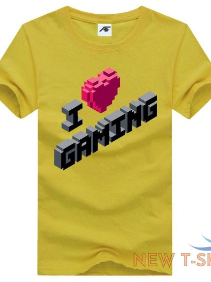 mens minecraft i love gaming print t shirt boys crew neck funny casual top tees 0.jpg