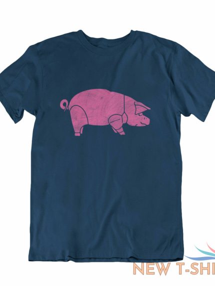 mens organic cotton t shirt pig music as worn by dave gilmour pink floyd rock 0.jpg