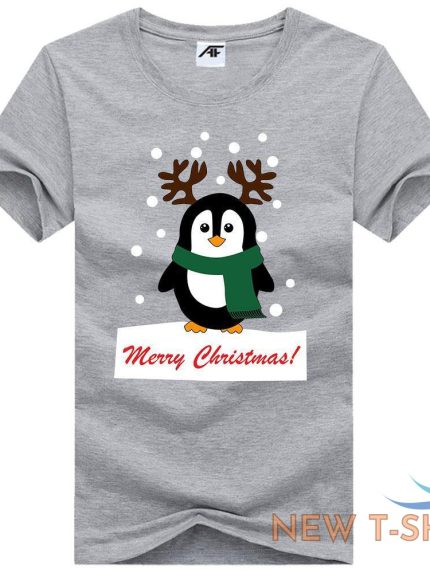 mens penguin printed t shirt 100 cotton boys christmas party top tees 0.jpg