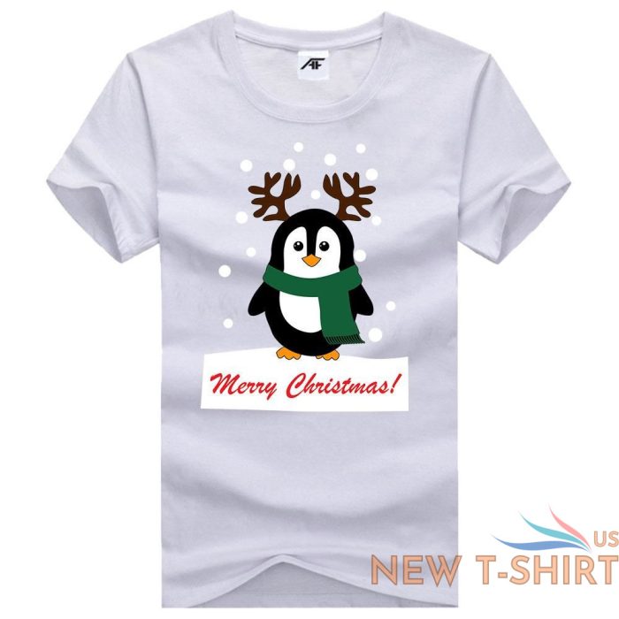 mens penguin printed t shirt 100 cotton boys christmas party top tees 2.jpg