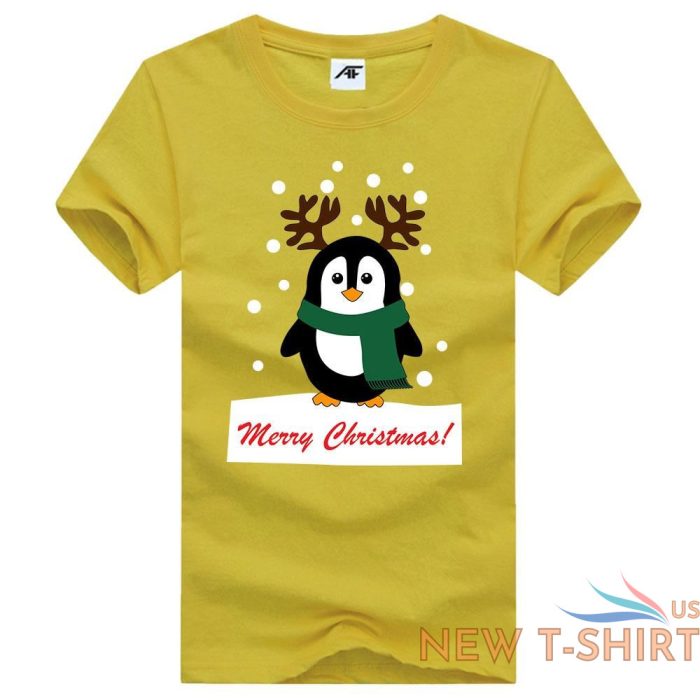 mens penguin printed t shirt 100 cotton boys christmas party top tees 4.jpg