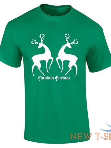 mens printed t shirt christmas greetings print reindeer party gift top tees 0.jpg