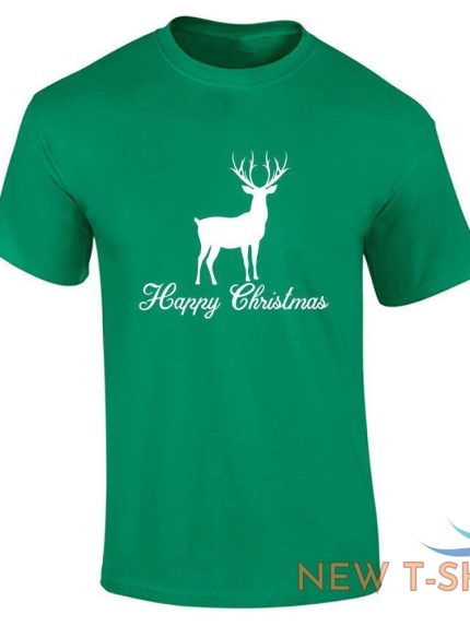 mens reindeer happy christmas print t shirt top boys novelty xmas top tees 0.jpg