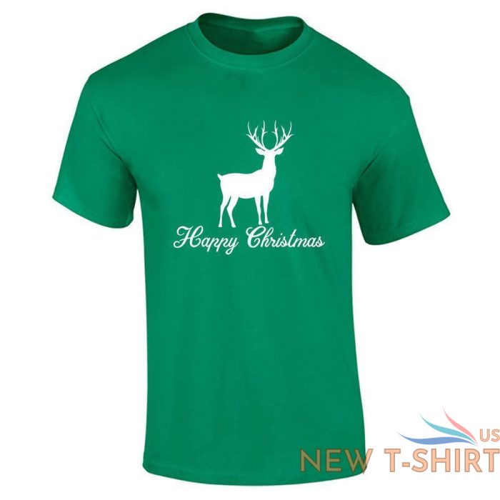 mens reindeer happy christmas print t shirt top boys novelty xmas top tees 0.jpg