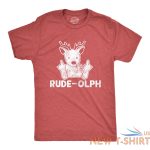 mens rude olph tshirt funny christmas rudolph the reindeer middle finger tee 0.jpg