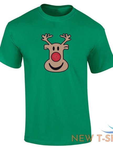 mens rudolph christmas printed reindeer t shirt short sleeve gift top tees 0.jpg