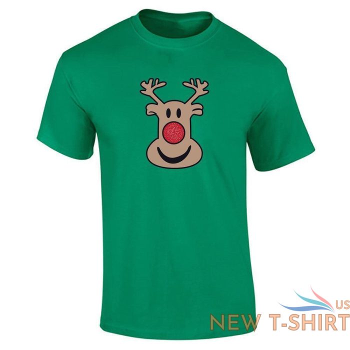 mens rudolph christmas printed reindeer t shirt short sleeve gift top tees 0.jpg