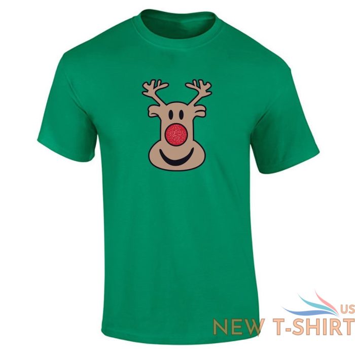 mens rudolph christmas printed reindeer t shirt short sleeve gift top tees 1.jpg