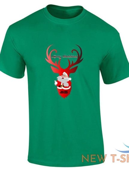 mens santa reindeer print merry christmas t shirt crew neck xmas top tees 0.jpg