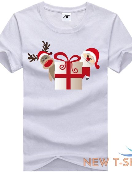 mens santa rudolph print t shirt top boys christmas festival gift cotton shirt 0.jpg
