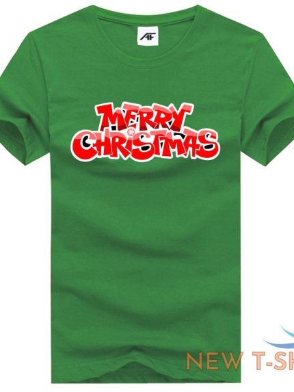mens santa rudolph print t shirt top boys christmas festival gift cotton shirt 1.jpg