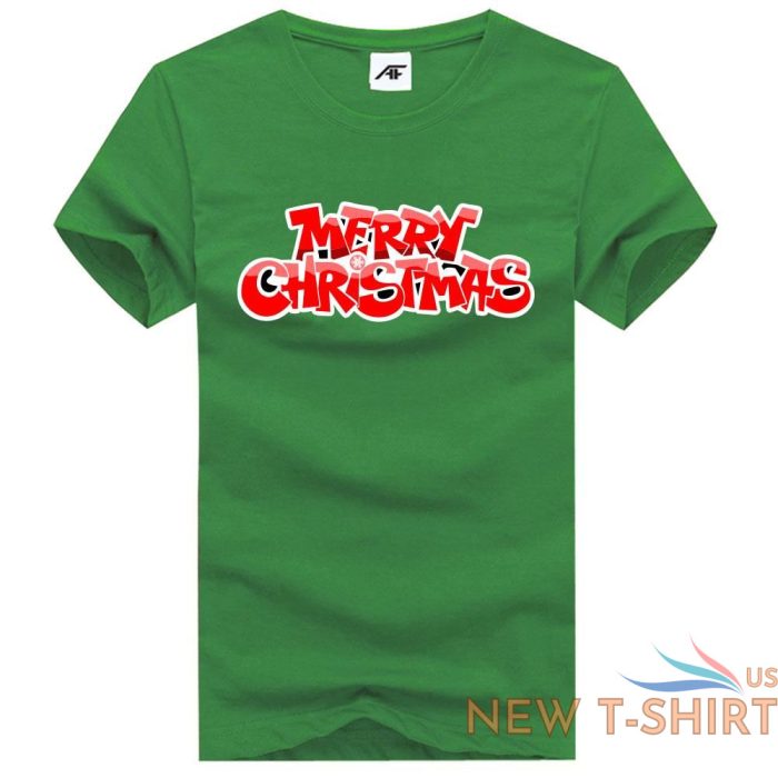 mens santa rudolph print t shirt top boys christmas festival gift cotton shirt 1.jpg