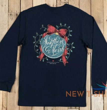 mens southern marsh long sleeve t shirt new size large navy christmas 42 msrp 1.jpg