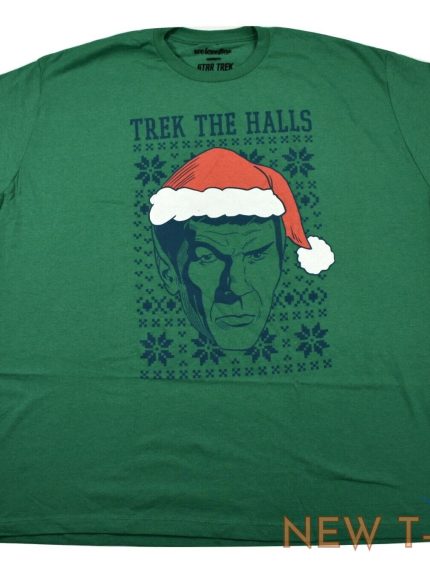 mens star trek mr spock trek the halls christmas santa spock shirt new 3xl 0.jpg